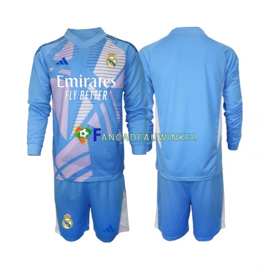 Real Madrid Wedstrijdshirt met Korting Keepersshirt Thuis Kind 2024-25 Lange Mouw