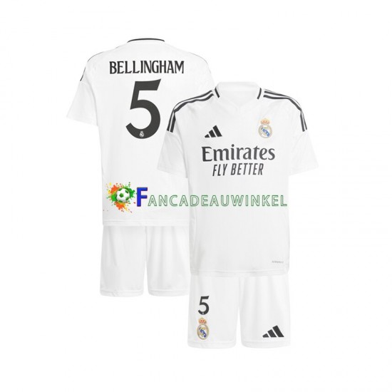 Real Madrid Wedstrijdshirt met Korting Jude Bellingham 5 Thuis Kind 2024-25 Korte Mouw