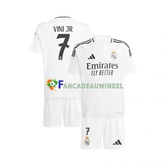 Real Madrid Wedstrijdshirt met Korting Vinicius Junior 7 Thuis Kind 2024-25 Korte Mouw
