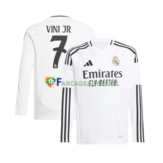 Real Madrid Wedstrijdshirt met Korting Vinicius Junior 7 Thuis Heren 2024-25 Lange Mouw