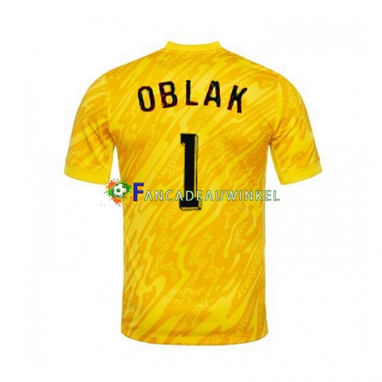 Slovenië Wedstrijdshirt met Korting Jan Oblak 1 Keepersshirt Thuis Heren EK 2024 Korte Mouw