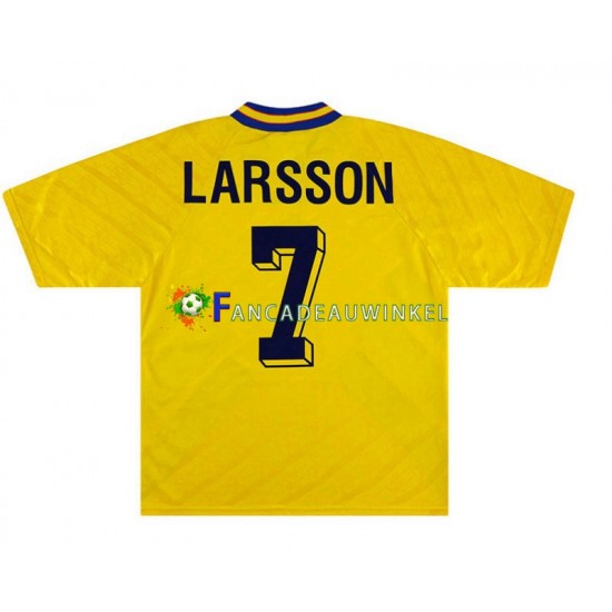 Zweden Wedstrijdshirt met Korting Henrik Larsson 7 Retro Thuis Heren 1994 Korte Mouw