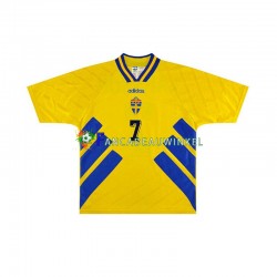 Zweden Wedstrijdshirt met Korting Henrik Larsson 7 Retro Thuis Heren 1994 Korte Mouw