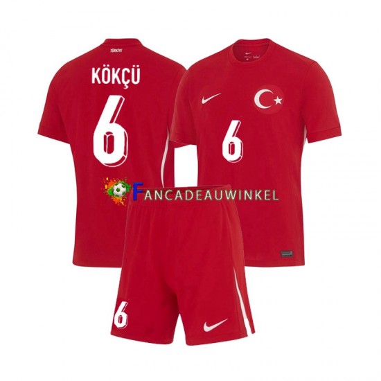 Turkije Wedstrijdshirt met Korting Orkun Kokcu 6 Uit Kind EK 2024 Korte Mouw