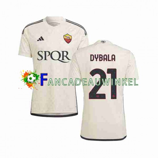 AS Roma Wedstrijdshirt met Korting Paulo Dybala 21 Uit Heren 2023-24 Korte Mouw