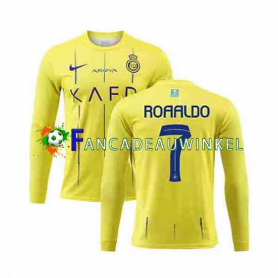 Al-Nassr Wedstrijdshirt met Korting Ronaldo 7 Thuis Heren 2023-24 Lange Mouw