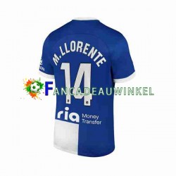 Atlético Madrid Wedstrijdshirt met Korting 2 Marcos Llorente 14 Uit Heren 2023-24 Korte Mouw