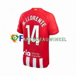 Atlético Madrid Wedstrijdshirt met Korting 2 Marcos Llorente 14 Thuis Heren 2023-24 Korte Mouw