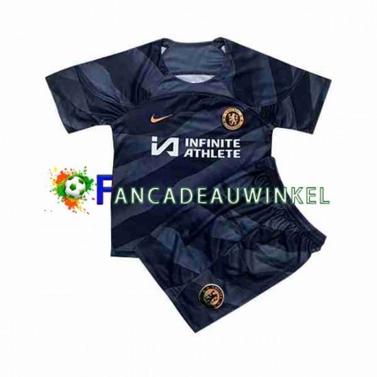 Chelsea Wedstrijdshirt met Korting Keepersshirt Thuis Kind 2023-24 Korte Mouw