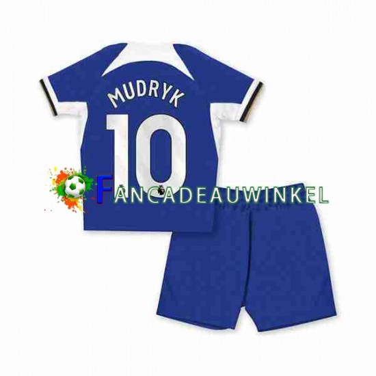 Chelsea Wedstrijdshirt met Korting Mykhaylo Mudryk 10 Thuis Kind 2023-24 Korte Mouw