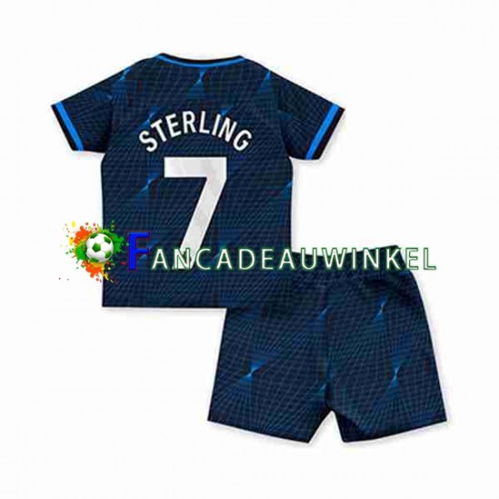 Chelsea Wedstrijdshirt met Korting Raheem Sterling 7 Uit Kind 2023-24 Korte Mouw