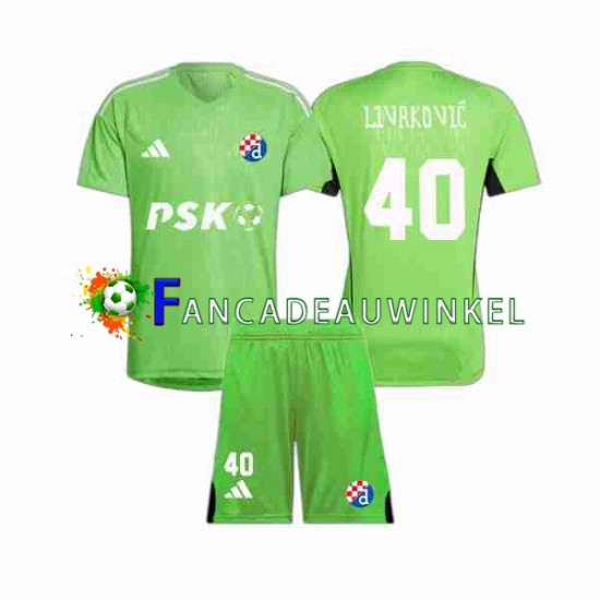 Dinamo Zagreb Wedstrijdshirt met Korting Livakovic 40 Keepersshirt Thuis Kind 2023-24 Korte Mouw