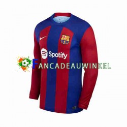 FC Barcelona Wedstrijdshirt met Korting Thuis Heren 2023-24 Lange Mouw