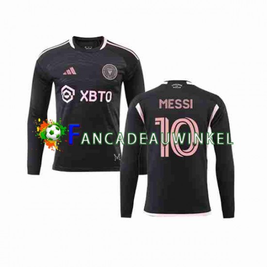 Inter Miami Wedstrijdshirt met Korting Lionel Messi 10 Uit Heren 2023-24 Lange Mouw