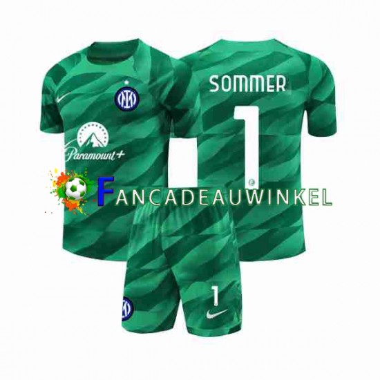 Inter Milan Wedstrijdshirt met Korting Sommer 1 Keepersshirt Uit Kind 2023-24 Korte Mouw