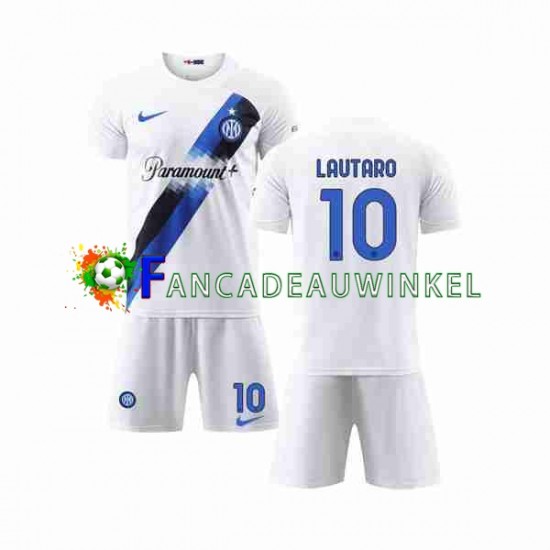 Inter Milan Wedstrijdshirt met Korting Lautaro Martinez 10 Uit Kind 2023-24 Korte Mouw