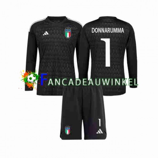 Italië Wedstrijdshirt met Korting Donnarumma 1 Keepersshirt Uit Kind 2023 Lange Mouw