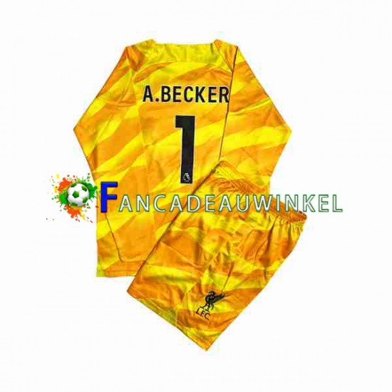 Liverpool Wedstrijdshirt met Korting A.Becker 1 Keepersshirt 3rd Kind 2023-24 Lange Mouw