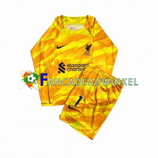 Liverpool Wedstrijdshirt met Korting A.Becker 1 Keepersshirt 3rd Kind 2023-24 Lange Mouw