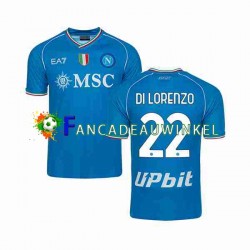 Napoli Wedstrijdshirt met Korting DI LORENZO 22 Thuis Heren 2023-24 Korte Mouw