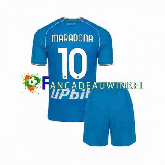 Napoli Wedstrijdshirt met Korting Maradona 10 Thuis Kind 2023-24 Korte Mouw