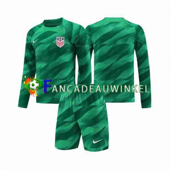 USA Wedstrijdshirt met Korting Keepersshirt Thuis Kind 2023-24 Lange Mouw