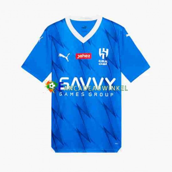 Al Hilal Wedstrijdshirt met Korting Thuis Heren 2023-24 Korte Mouw