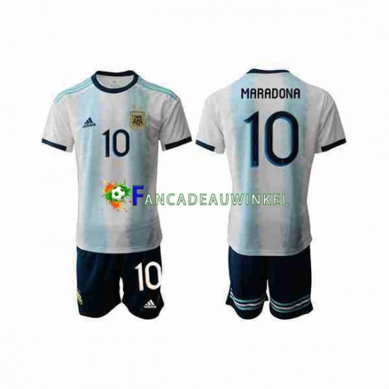 Argentinië Wedstrijdshirt met Korting Maradona 10 2019-2020 Thuis Kind Korte Mouw