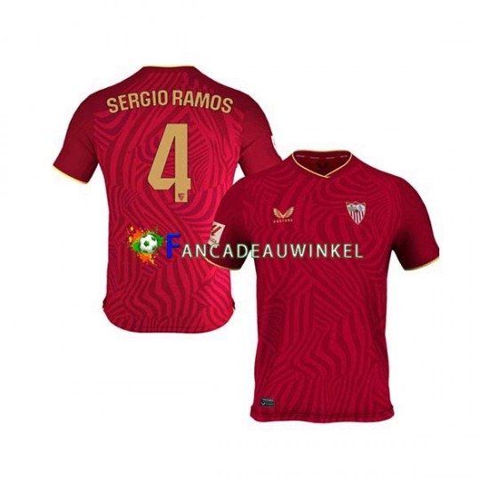 Sevilla FC Wedstrijdshirt met Korting Sergio Ramos 4 Uit Heren 2023-24 Korte Mouw