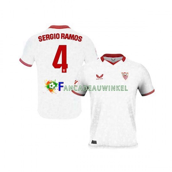 Sevilla FC Wedstrijdshirt met Korting Sergio Ramos 4 Thuis Heren 2023-24 Korte Mouw