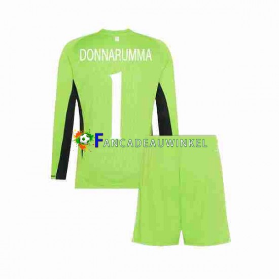 Italië Wedstrijdshirt met Korting Donnarumma 1 Keepersshirt Thuis Kind 2023 Lange Mouw