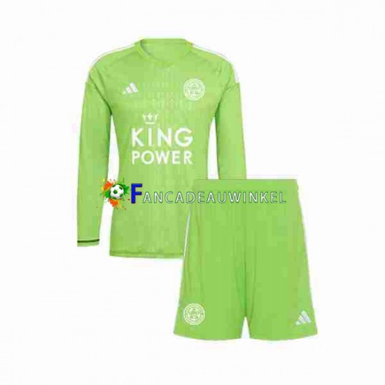 Leicester City Wedstrijdshirt met Korting Keepersshirt Uit Kind 2023-24 Lange Mouw