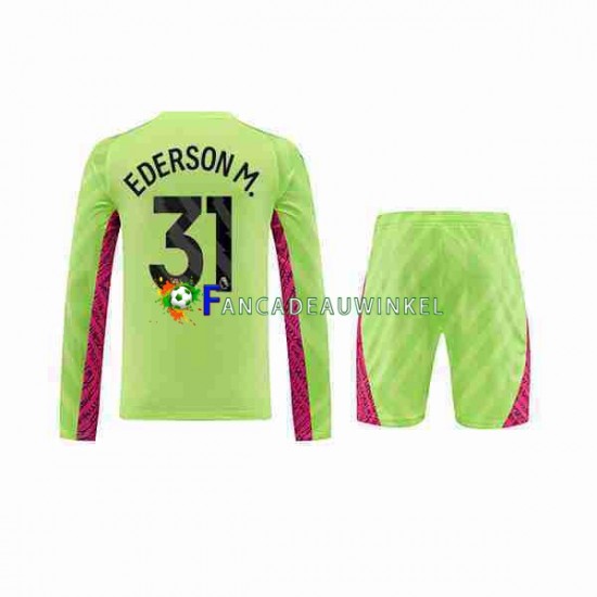 Manchester City Wedstrijdshirt met Korting Ederson Moraes 31 Keepersshirt 3rd Kind 2023-24 Lange Mouw