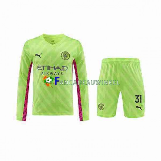 Manchester City Wedstrijdshirt met Korting Ederson Moraes 31 Keepersshirt 3rd Kind 2023-24 Lange Mouw