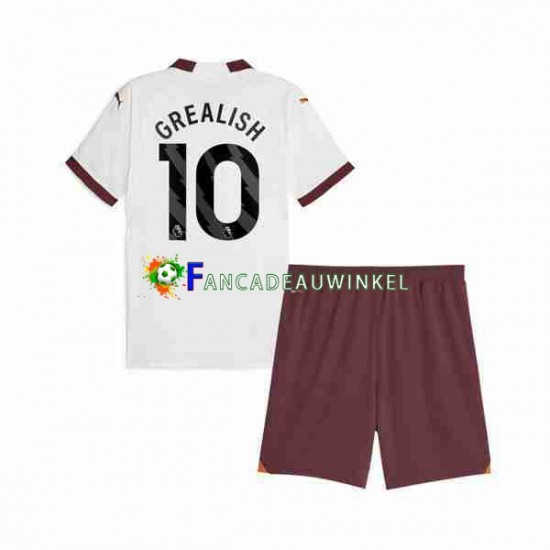 Manchester City Wedstrijdshirt met Korting Jack Grealish 10 Uit Kind 2023-24 Korte Mouw