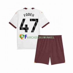 Manchester City Wedstrijdshirt met Korting Phil Foden 47 Uit Kind 2023-24 Korte Mouw