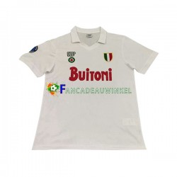 Napoli Wedstrijdshirt met Korting 1987 1988 Retro Uit Heren Korte Mouw