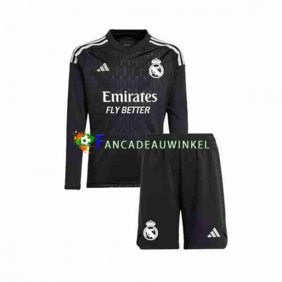 Real Madrid Wedstrijdshirt met Korting Keepersshirt Uit Kind 2023-24 Lange Mouw