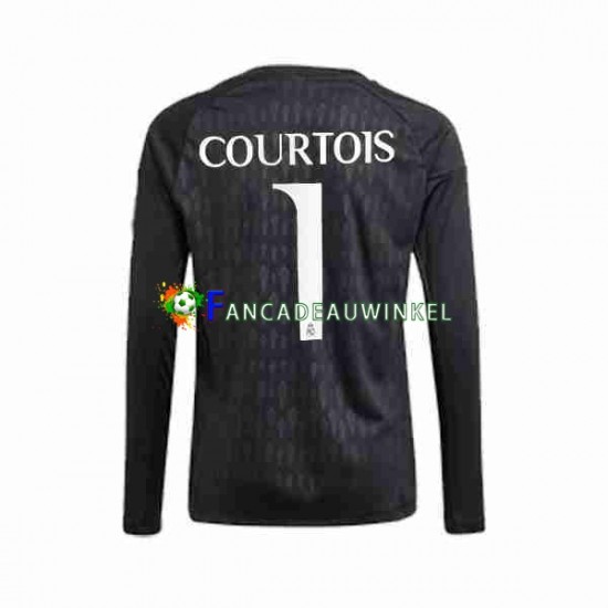 Real Madrid Wedstrijdshirt met Korting Thibaut Courtois 1 Keepersshirt Uit Heren 2023-24 Lange Mouw