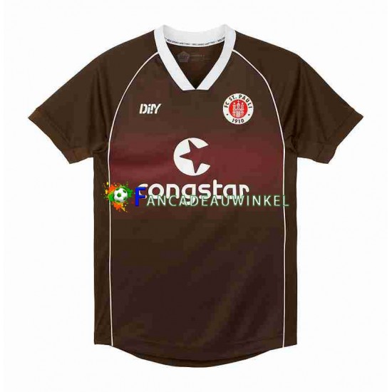 St Pauli Wedstrijdshirt met Korting Thuis Heren 2023-24 Korte Mouw
