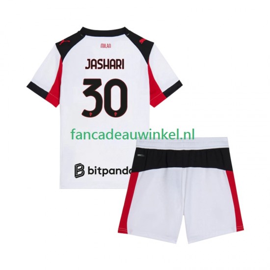 AC Milan Wedstrijdshirt met Korting Ardon Jashari 30 Uit Kind 2025-26 Korte Mouw