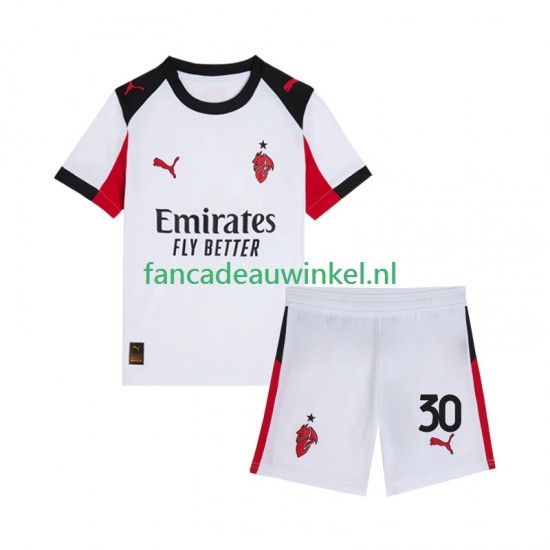 AC Milan Wedstrijdshirt met Korting Ardon Jashari 30 Uit Kind 2025-26 Korte Mouw