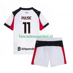 AC Milan Wedstrijdshirt met Korting Christian Pulisic 11 Uit Kind 2025-26 Korte Mouw