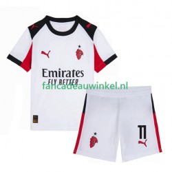 AC Milan Wedstrijdshirt met Korting Christian Pulisic 11 Uit Kind 2025-26 Korte Mouw