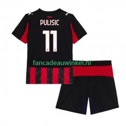 AC Milan Wedstrijdshirt met Korting Christian Pulisic 11 Thuis Kind 2025-26 Korte Mouw