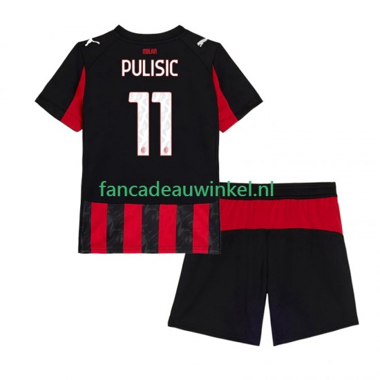 AC Milan Wedstrijdshirt met Korting Christian Pulisic 11 Thuis Kind 2025-26 Korte Mouw