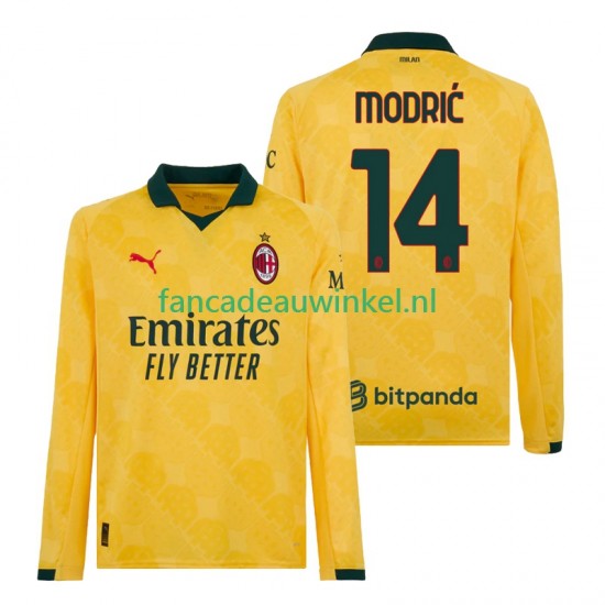 AC Milan Wedstrijdshirt met Korting Modrić Luca 14 3rd Heren 2025-26 Lange Mouw