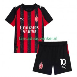 AC Milan Wedstrijdshirt met Korting Rafael Leao 10 Thuis Kind 2025-26 Korte Mouw