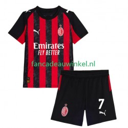 AC Milan Wedstrijdshirt met Korting Santiago Gimenez 7 Thuis Kind 2025-26 Korte Mouw