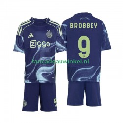 AFC Ajax Wedstrijdshirt met Korting Brian Brobbey 9 Uit Kind 2025-26 Korte Mouw
